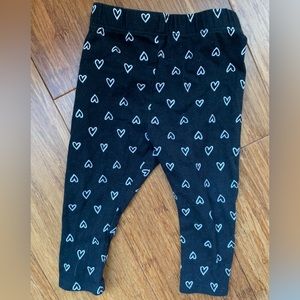 Cat & Jack baby girl black heart leggings